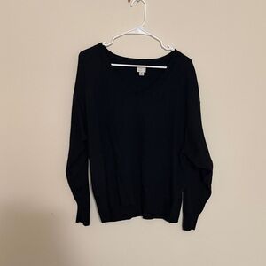 a new day Black V-Neck Knit Sweater